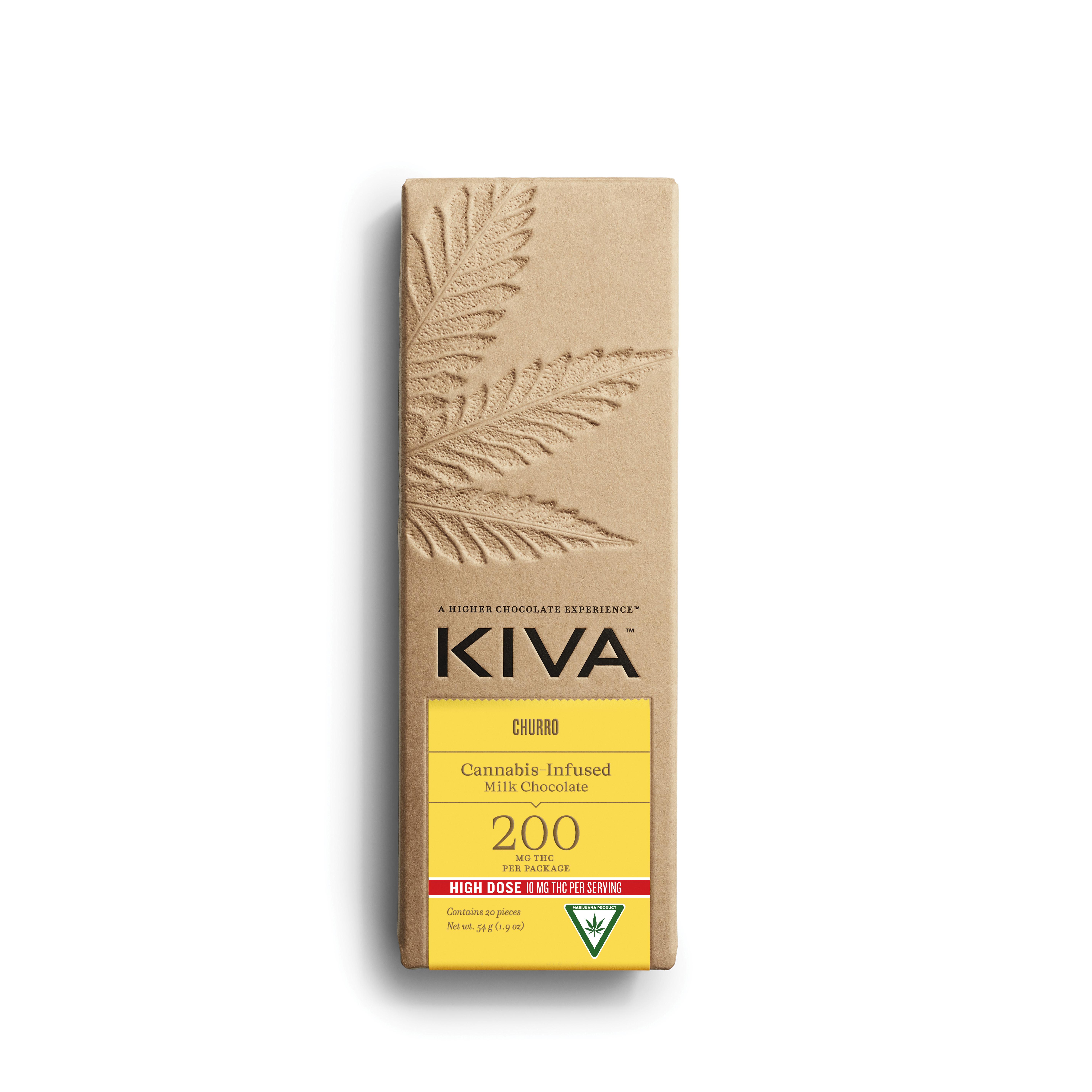 200MG Kiva Churro Chocolate Bar