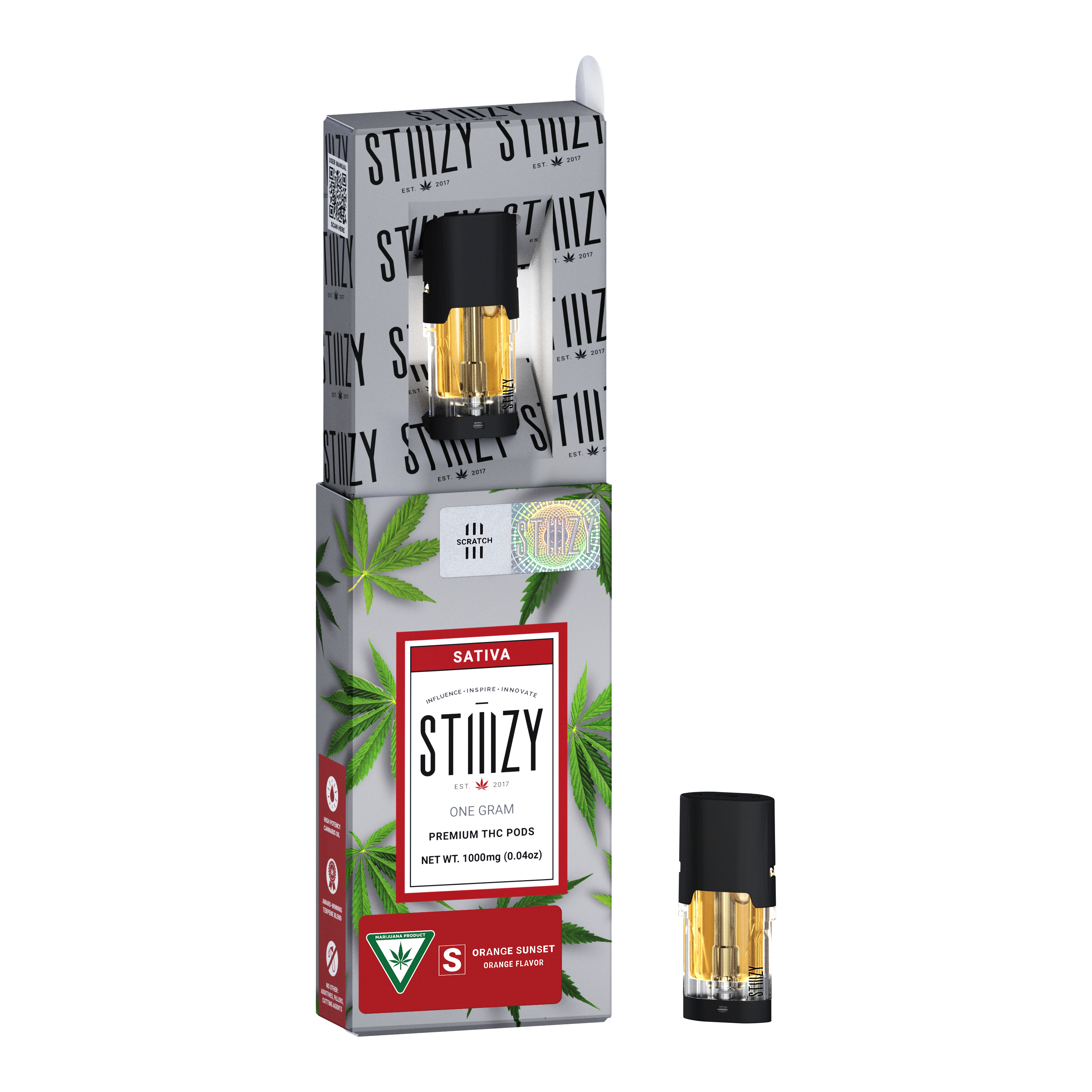 Orange Sunset 1G Stiiizy Pod