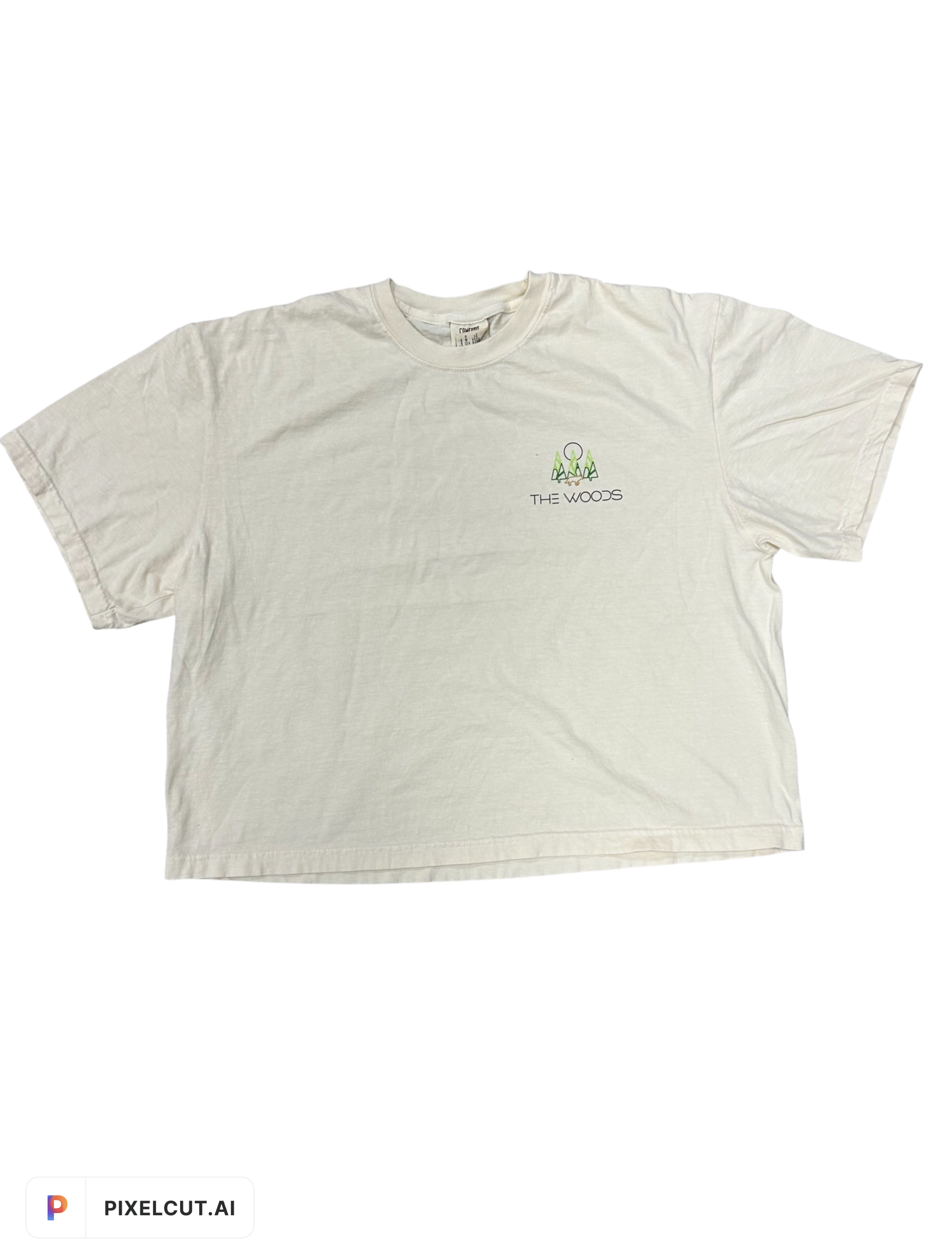 Cream Crop Top W/LOGO (lg)